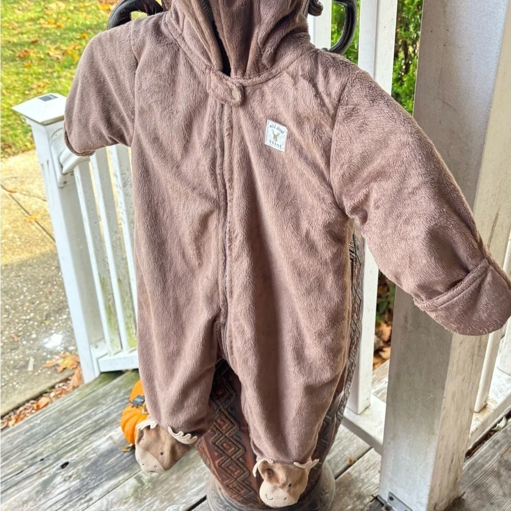 Carter's Brown Moose Footed One Piece